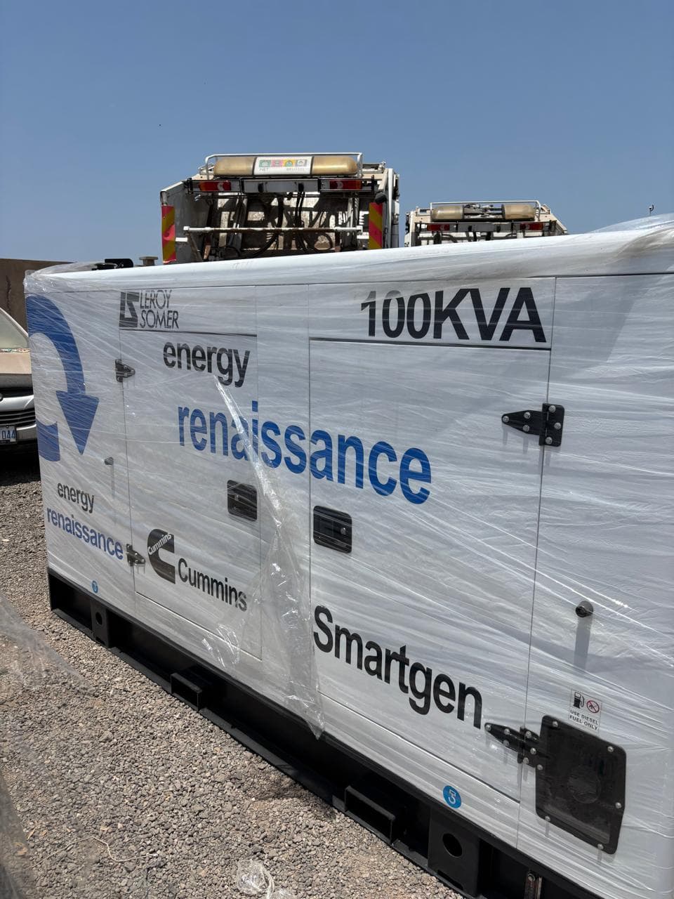 Groupes électrogènes neufs 100 kVA, lot de deux