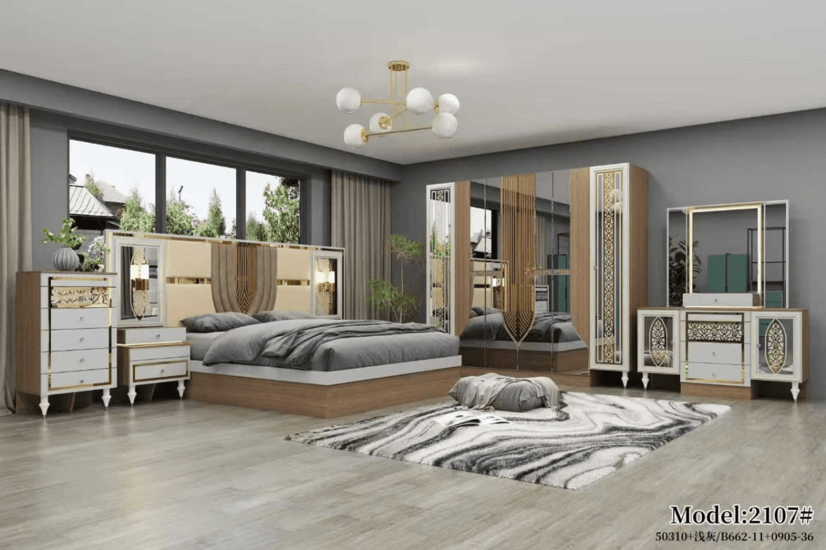 Chambre à coucher complète design, luxe et élégance